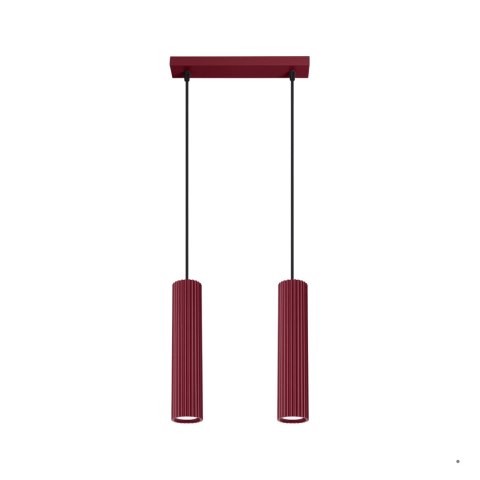 Sollux Lighting Lampa wisząca KARBON 2 burgund
