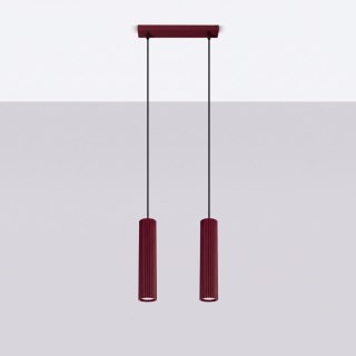 Sollux Lighting Lampa wisząca KARBON 2 burgund