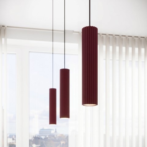 Sollux Lighting Lampa wisząca KARBON 2 burgund