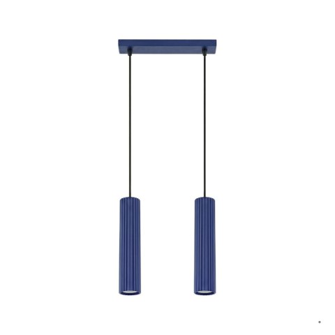 Sollux Lighting Lampa wisząca KARBON 2 ultramaryna