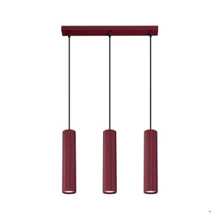 Sollux Lighting Lampa wisząca KARBON 3L burgund