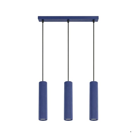 Sollux Lighting Lampa wisząca KARBON 3L ultramaryna
