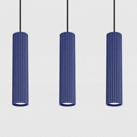 Sollux Lighting Lampa wisząca KARBON 3L ultramaryna