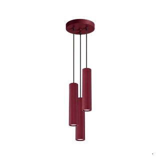 Sollux Lighting Lampa wisząca KARBON 3P burgund