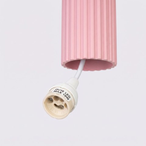 Sollux Lighting Lampa wisząca KARBON 3P różowa