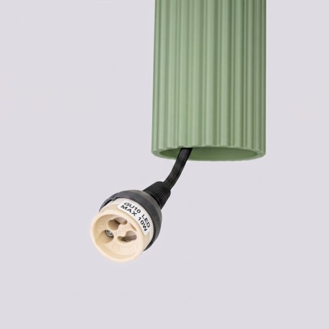 Sollux Lighting Lampa wisząca KARBON 3P szałwiowa