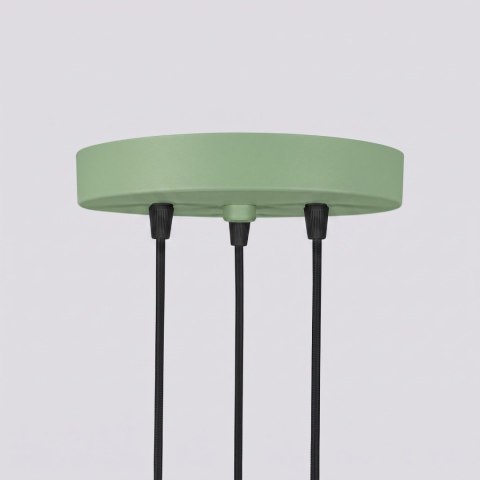 Sollux Lighting Lampa wisząca KARBON 3P szałwiowa