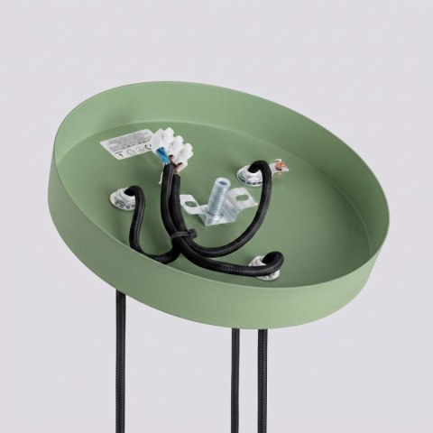 Sollux Lighting Lampa wisząca KARBON 3P szałwiowa