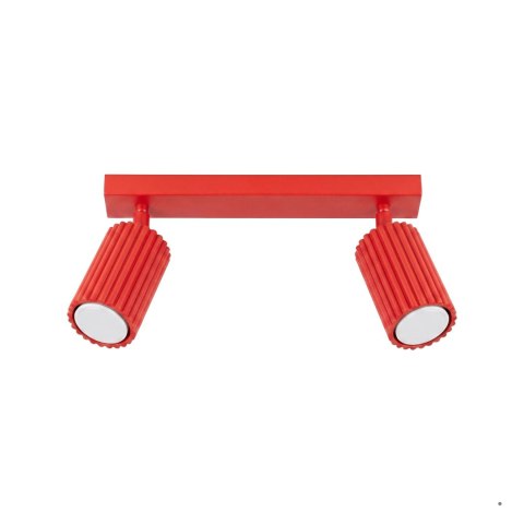 Sollux Lighting Plafon KARBON 2 czerwony