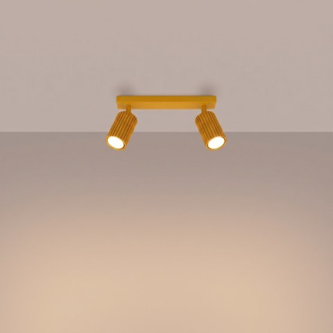 Sollux Lighting Plafon KARBON 2 żółty