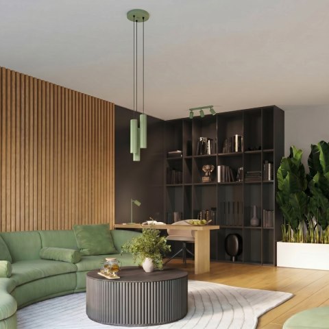 Sollux Lighting Plafon KARBON 3L szałwiowy