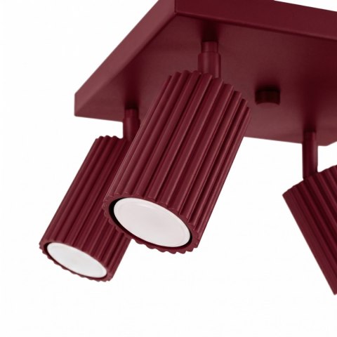 Sollux Lighting Plafon KARBON 4 burgund