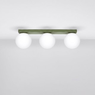Sollux Lighting Plafon YOLI 3 zielona oliwka