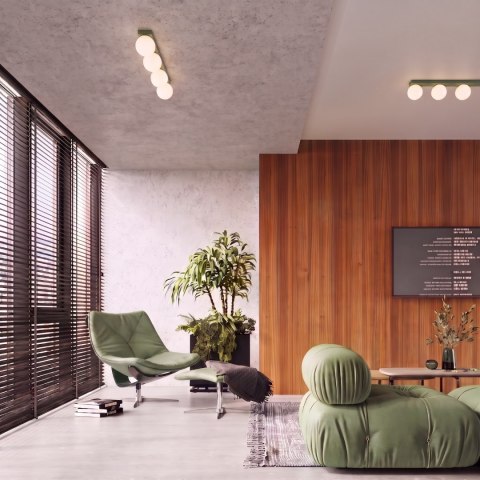 Sollux Lighting Plafon YOLI 4 zielona oliwka