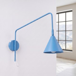 Sollux Lighting Kinkiet NOX 1 błękitny z włącznikiem