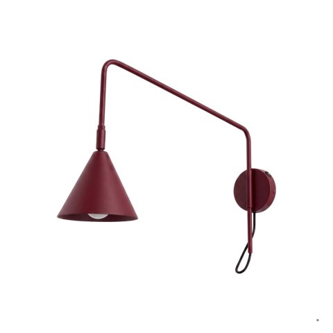 Sollux Lighting Kinkiet NOX 1 burgund z włącznikiem