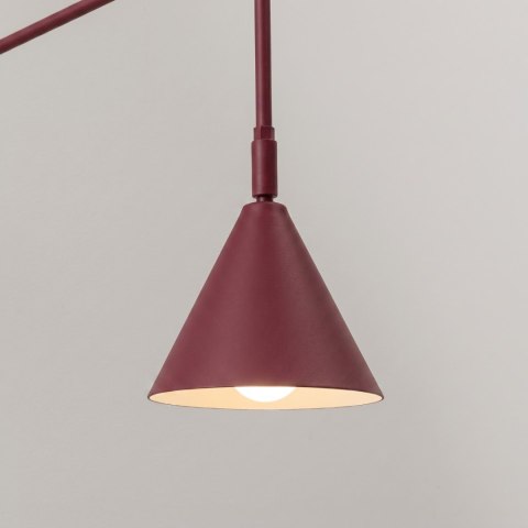 Sollux Lighting Kinkiet NOX 1 burgund z włącznikiem