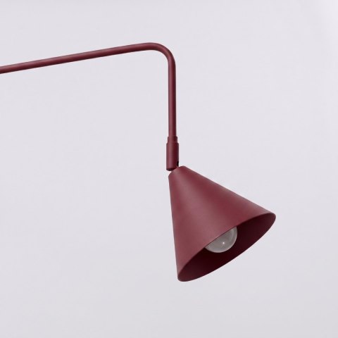 Sollux Lighting Kinkiet NOX 1 burgund z włącznikiem