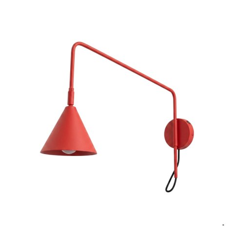 Sollux Lighting Kinkiet NOX 1 czerwony z włącznikiem