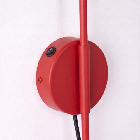 Sollux Lighting Kinkiet NOX 1 czerwony z włącznikiem