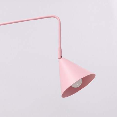 Sollux Lighting Kinkiet NOX 1 różowy z włącznikiem