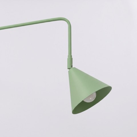 Sollux Lighting Kinkiet NOX 1 szałwiowy z włącznikiem
