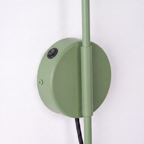 Sollux Lighting Kinkiet NOX 1 szałwiowy z włącznikiem