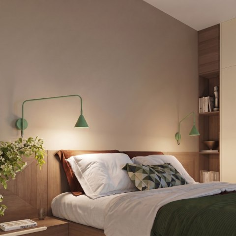 Sollux Lighting Kinkiet NOX 1 szałwiowy z włącznikiem