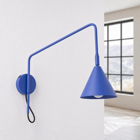 Sollux Lighting Kinkiet NOX 1 ultramaryna z włącznikiem