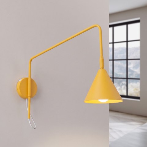 Sollux Lighting Kinkiet NOX 1 żółty z włącznikiem
