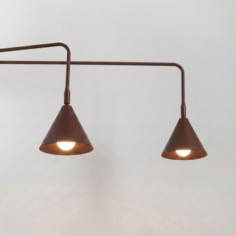 Sollux Lighting Kinkiet NOX 2 brązowy z włącznikiem