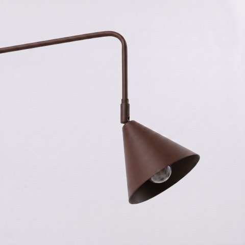 Sollux Lighting Kinkiet NOX 2 brązowy z włącznikiem