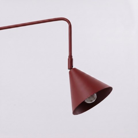 Sollux Lighting Kinkiet NOX 2 burgund z włącznikiem