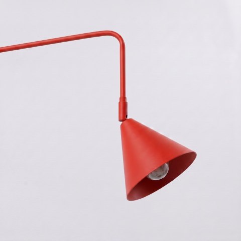 Sollux Lighting Kinkiet NOX 2 czerwony z włącznikiem
