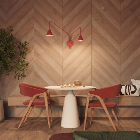 Sollux Lighting Kinkiet NOX 2 czerwony z włącznikiem