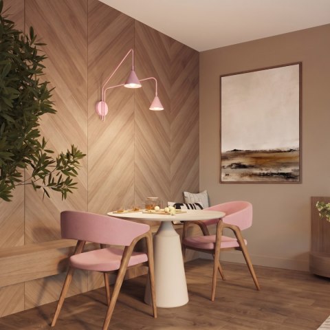 Sollux Lighting Kinkiet NOX 2 różowy z włącznikiem