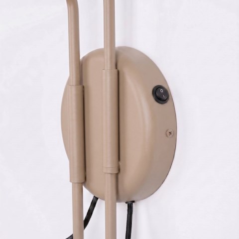 Sollux Lighting Kinkiet NOX 2 taupe z włącznikiem