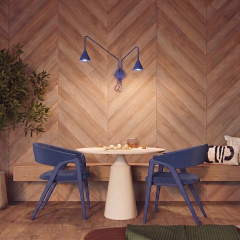 Sollux Lighting Kinkiet NOX 2 ultramaryna z włącznikiem