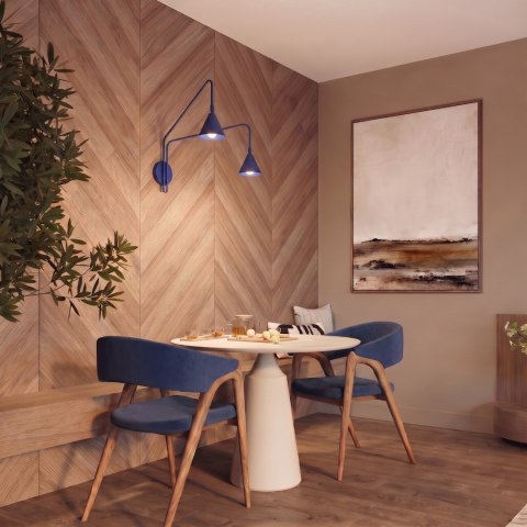 Sollux Lighting Kinkiet NOX 2 ultramaryna z włącznikiem