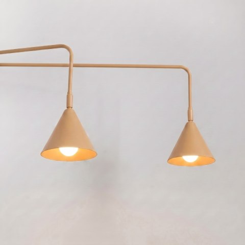 Sollux Lighting Kinkiet NOX 2 złoty z włącznikiem