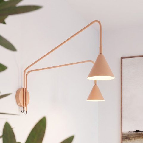 Sollux Lighting Kinkiet NOX 2 złoty z włącznikiem