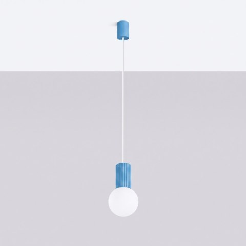 Sollux Lighting Lampa wisząca HALO 1 błękitna