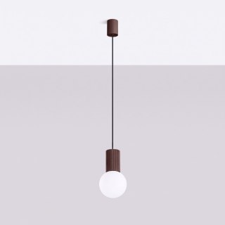 Sollux Lighting Lampa wisząca HALO 1 brązowa