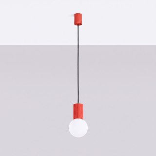 Sollux Lighting Lampa wisząca HALO 1 czerwona