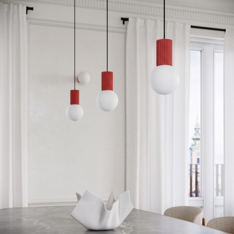 Sollux Lighting Lampa wisząca HALO 1 czerwona
