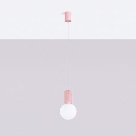 Sollux Lighting Lampa wisząca HALO 1 różowa