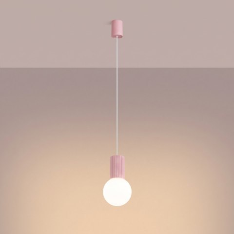 Sollux Lighting Lampa wisząca HALO 1 różowa