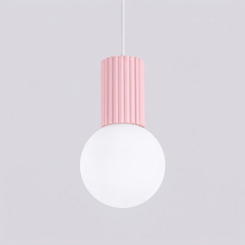Sollux Lighting Lampa wisząca HALO 1 różowa