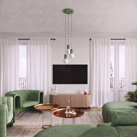 Sollux Lighting Lampa wisząca HALO 1 szałwiowa