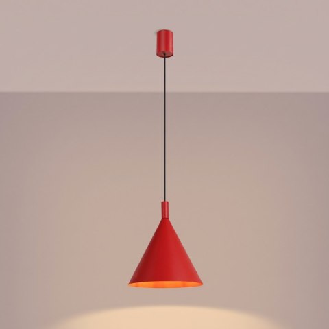 Sollux Lighting Lampa wisząca NOX 25 czerwona